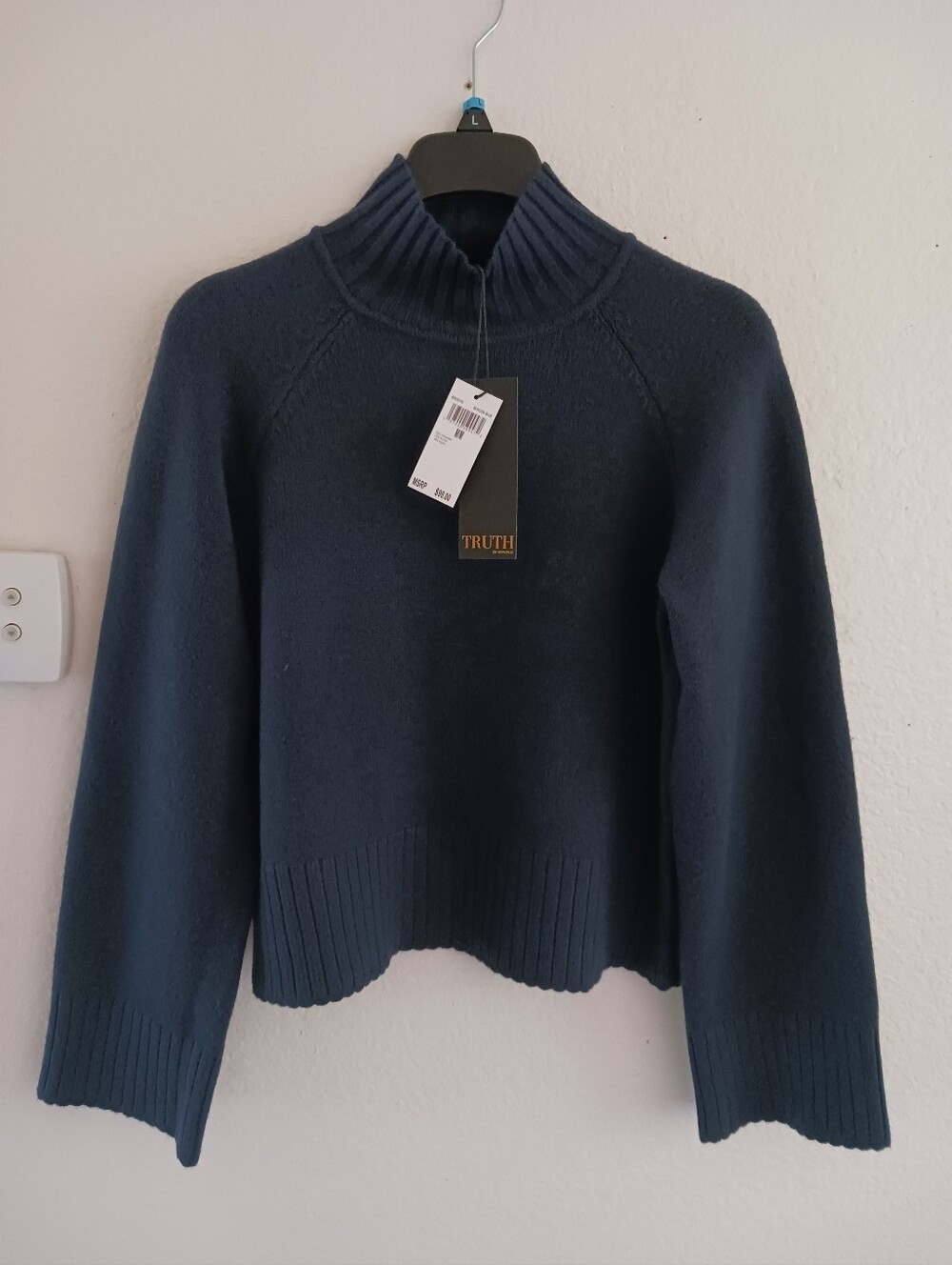 Truth By Republic Navy Mock Neck Pullover